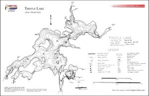 Contour map for Thistle Lake, Ontario