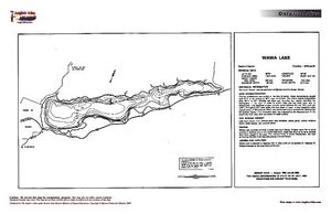 Contour map for Wawa lake, Ontario
