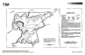 Contour map for Waweig lake, Ontario