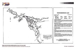 Contour map for Weikwabinonaw Lake, Ontario