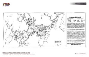 Contour map for Weslemkoon Lake, Ontario