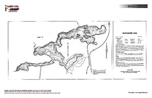 Contour map for Whitesand Lake, Ontario