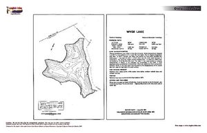 Contour map for Wyse Lake, Ontario