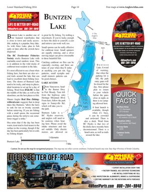 Shaded Contour map for BUNTZEN LAKE, British Columbia