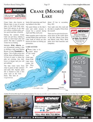 Crane Lake Fishing Map Crane Lake, Alberta | Angler's Atlas
