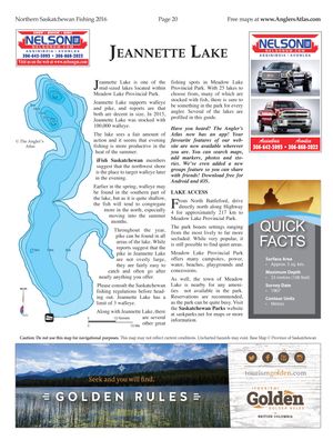 Shaded Contour map for Jeannette Lake, Saskatchewan