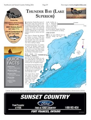 Shaded Contour map for Thunder Bay Harbour, Ontario