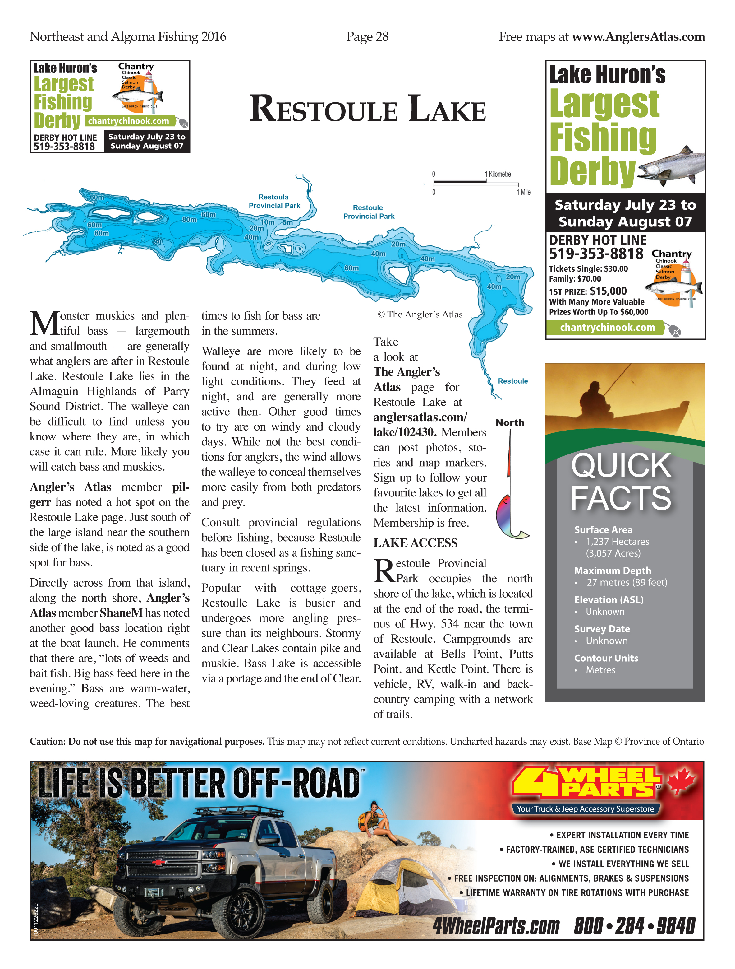 Wasi Lake Depth Chart