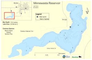 Shaded Contour map for Deadhorse Creek, Manitoba