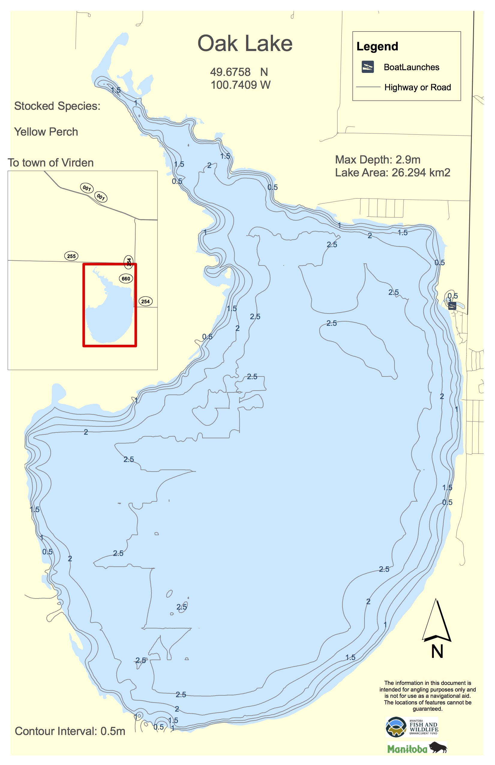 Lake Manitoba Depth Chart