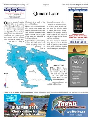 Shaded Contour map for Quirke Lake, Ontario