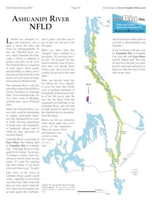 Ashuanipi River, Newfoundland and Labrador Angler's Atlas
