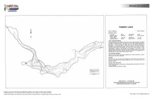 Contour map for Timber Lake, Ontario