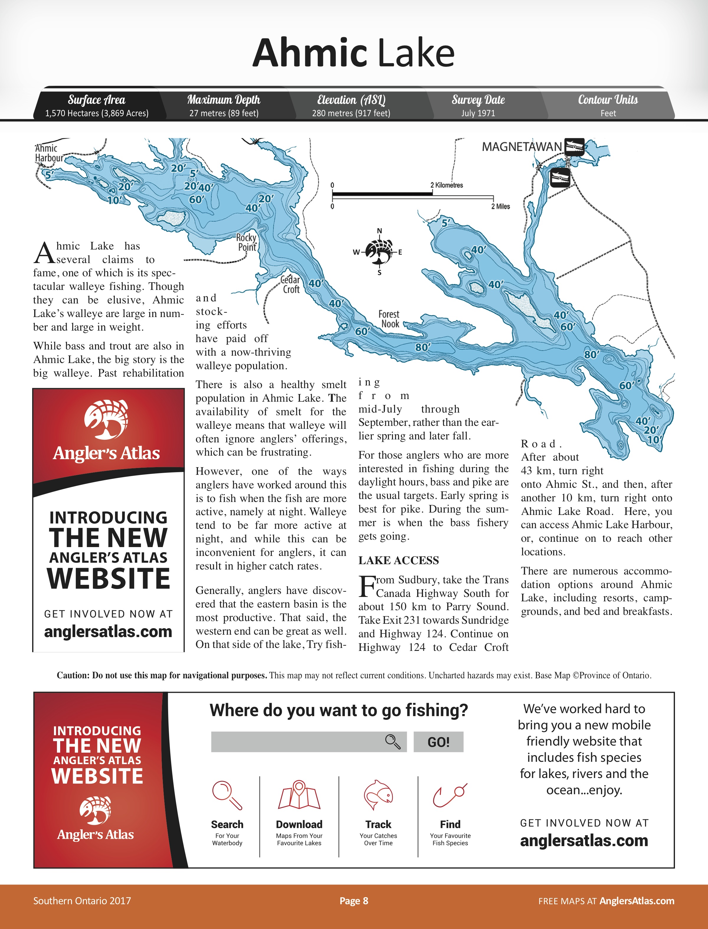 Lake Nosbonsing Depth Chart