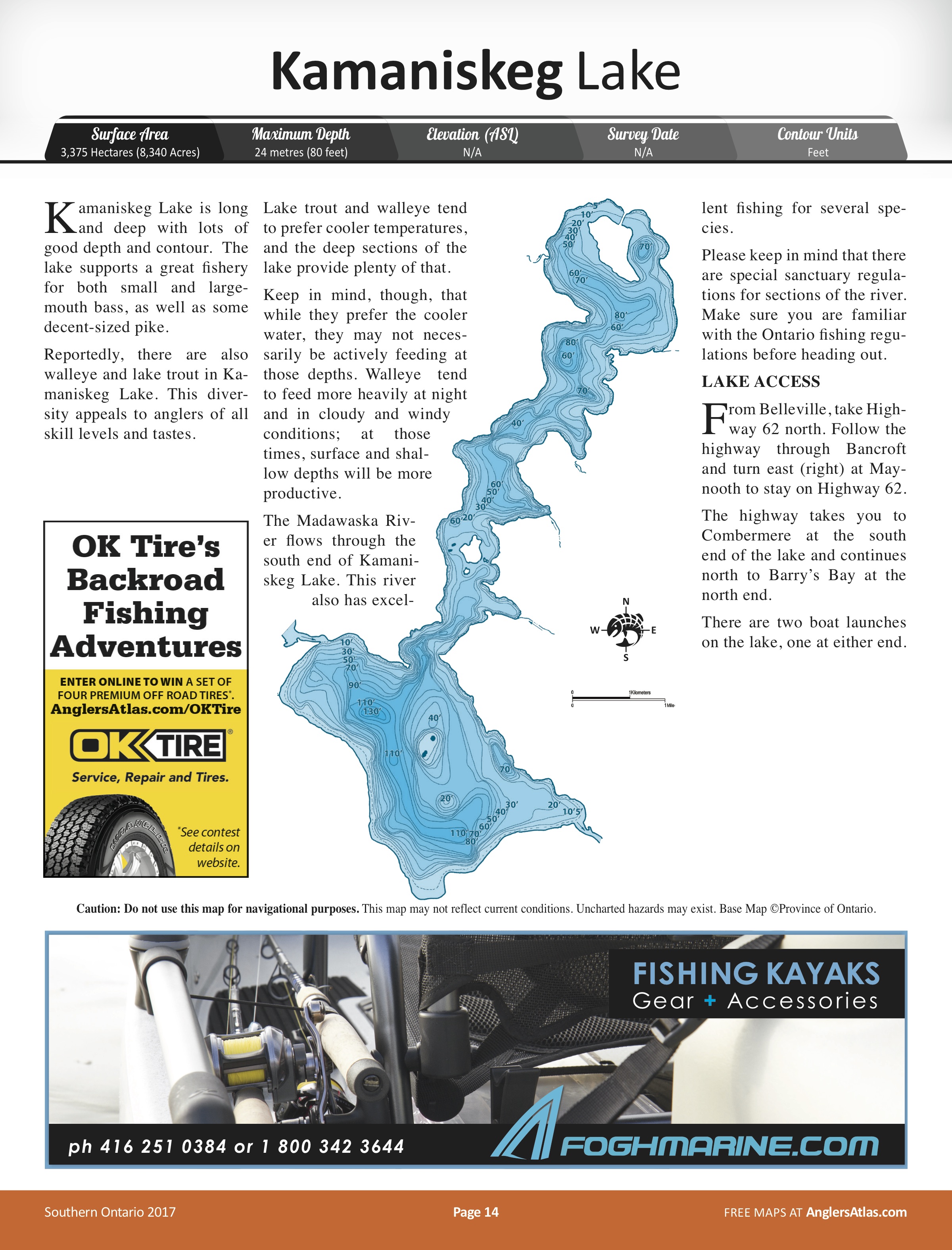 Belleville Lake Depth Chart