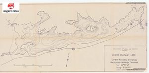 Contour map for Lower Paudash Lake, Ontario