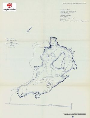 Contour map for Glamor Lake, Ontario