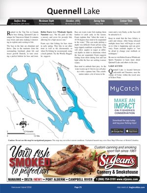 Shaded Contour map for QUENNELL LAKE, British Columbia