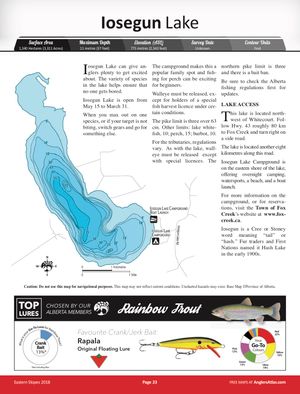 Shaded Contour map for IOSEGUN LAKE, Alberta