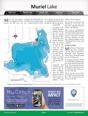 Shaded Contour map for MURIEL LAKE, Alberta