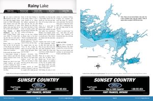 Shaded Contour map for Rainy Lake, Ontario
