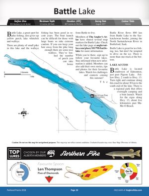 Shaded Contour map for BATTLE LAKE, Alberta