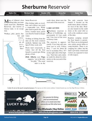 Shaded Contour map for SHERBURNE LAKE, Alberta