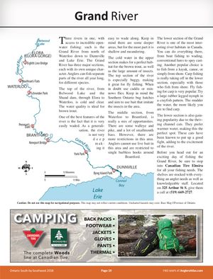Grand River Fishing Map Grand River, Ontario | Angler's Atlas