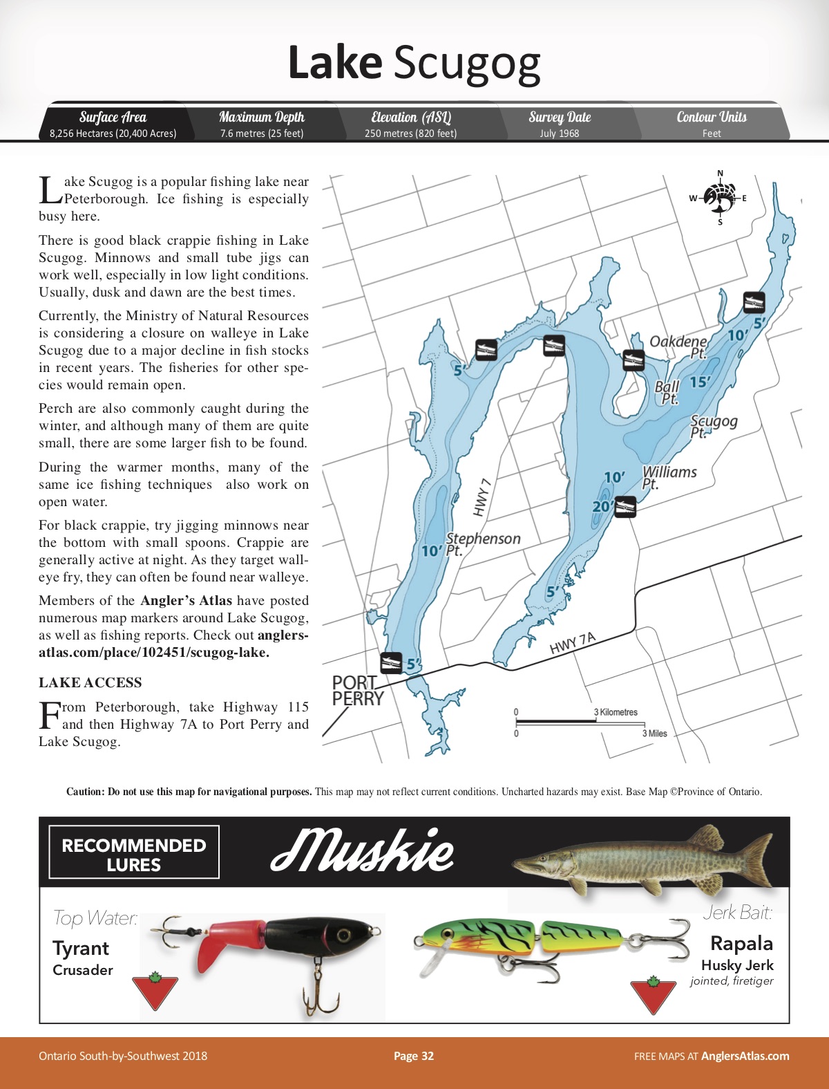 Lake Scugog Depth Chart