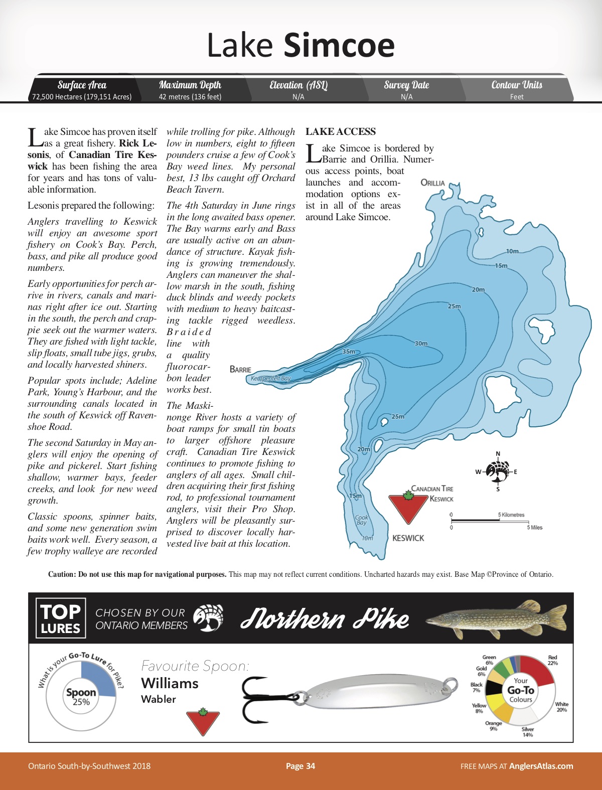 Lake Simcoe Depth Chart