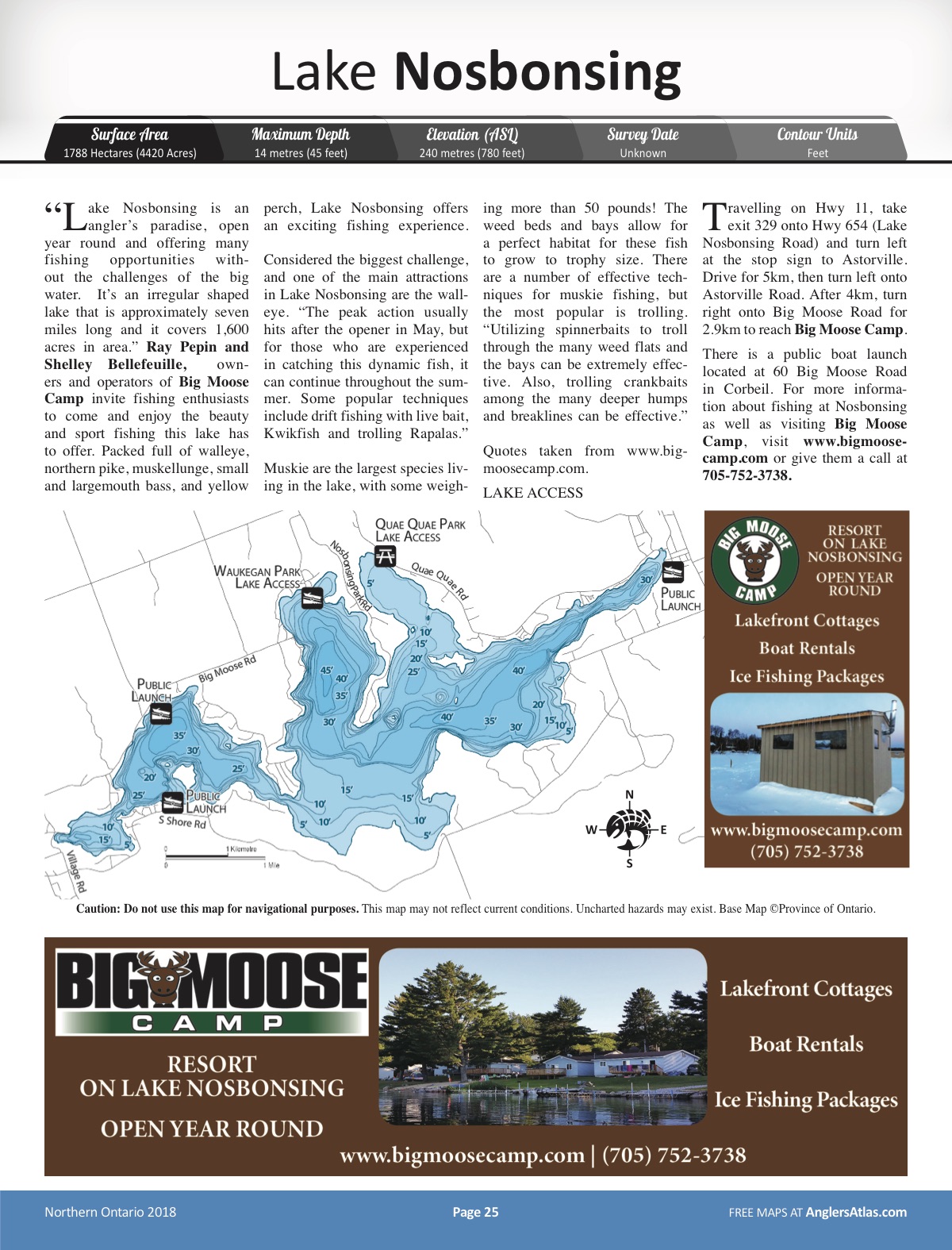 Lake Nosbonsing Ontario Angler S Atlas