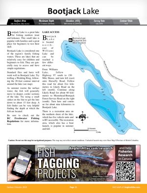 Shaded Contour map for BOOTJACK LAKE, British Columbia