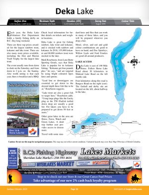 Shaded Contour map for DEKA LAKE, British Columbia