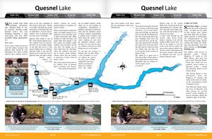 Shaded Contour map for QUESNEL LAKE, British Columbia