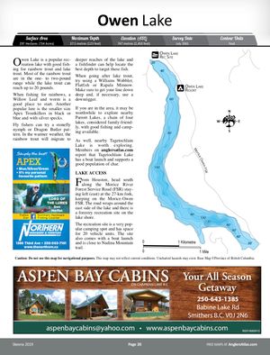 Shaded Contour map for OWEN LAKE, British Columbia