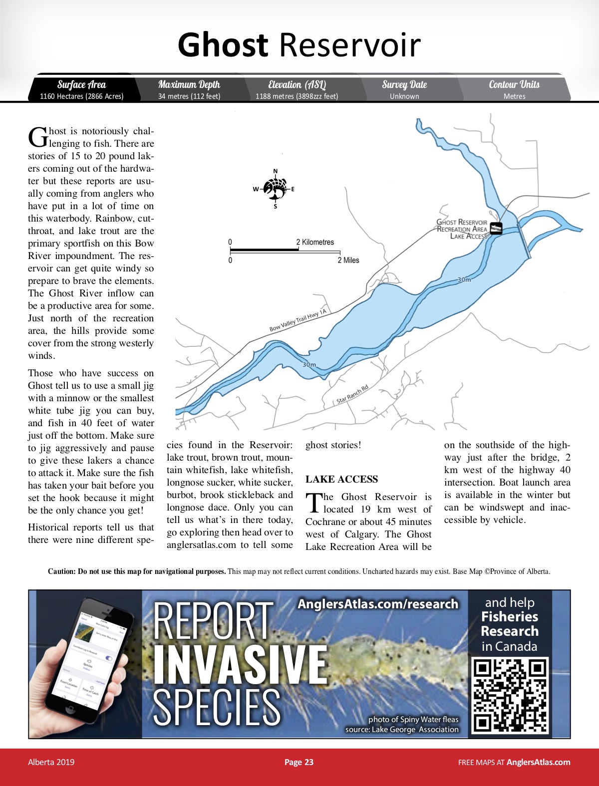 Ghost Reservoir Depth Chart