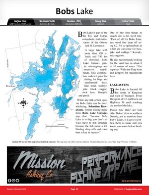 Bobs Lake Fishing Map Bobs Lake, Ontario | Angler's Atlas