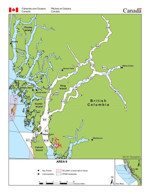 Management Area map for Bella Coola River, British Columbia