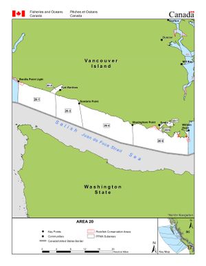 Management Area map for Sooke River, British Columbia