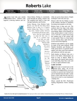Shaded Contour map for ROBERTS LAKE, British Columbia