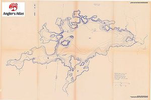 Contour map for High Lake, Manitoba