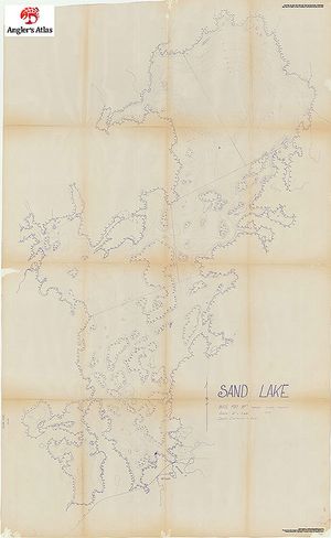 Contour map for Winnipeg River, Manitoba