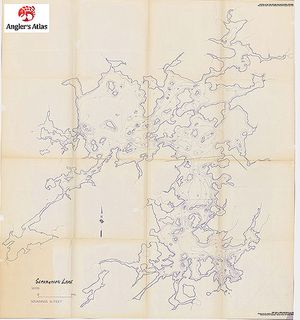 Contour map for Separation Lake, Ontario