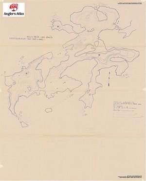 Contour map for Brown Bear Lake, Ontario