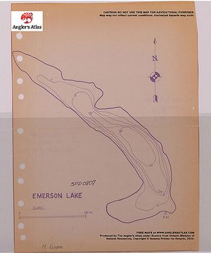 Contour map for Emerson Lake, Ontario