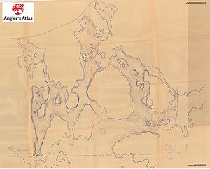 Contour map for Dogtooth Lake, Ontario