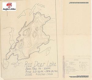 Contour map for Red Deer Lake, Ontario