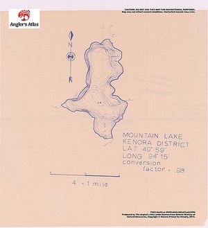 Contour map for Mountain Lake, Ontario
