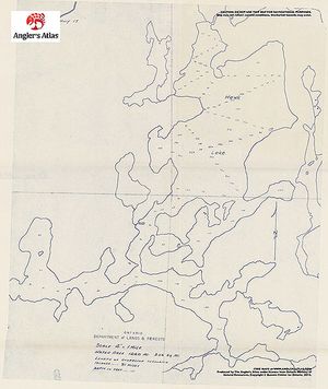 Contour map for Hawk Lake, Ontario