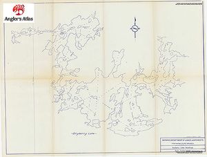 Contour map for Dryberry Lake, Ontario